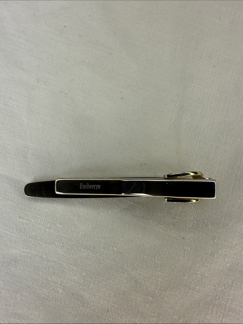 Vintage Burberrys Knight Logo Tie Bar Silver Tone 2.25” - Picture 5 of 6